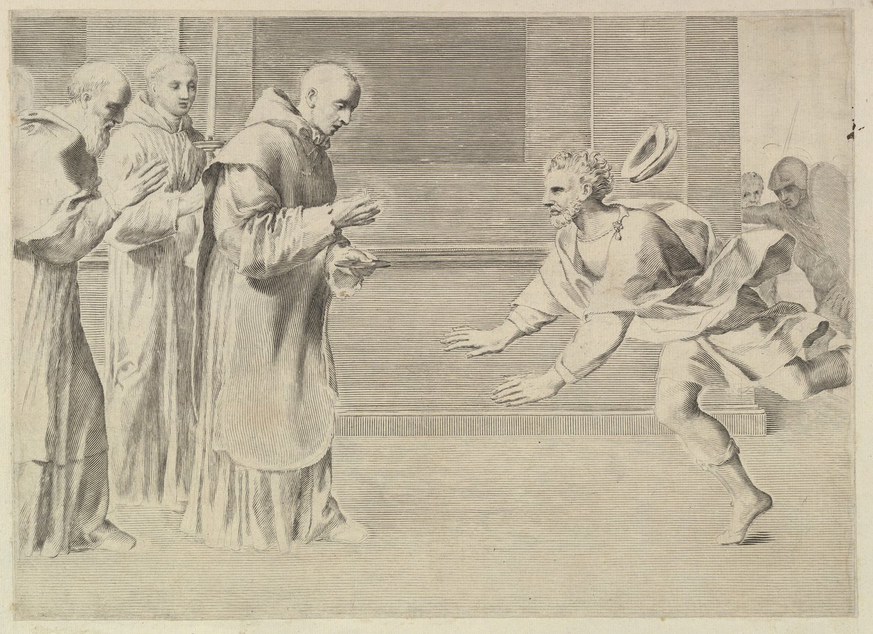 St. William, Akvitanian herttua, St. Bernardin käännös. tekijältä Claude Mellan