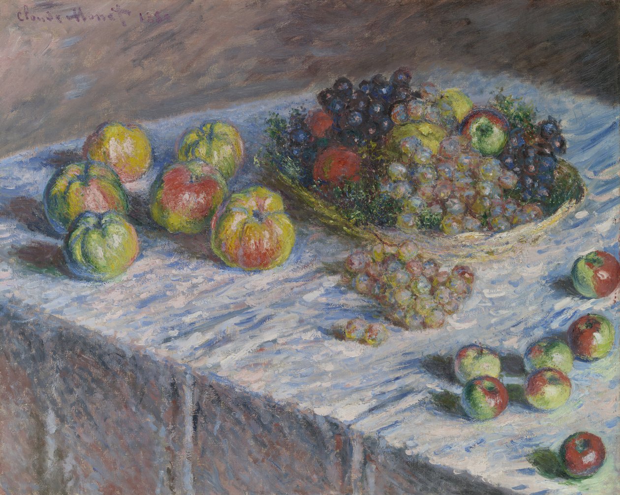 Omenat ja viinirypäleet, 1880. tekijältä Claude Monet