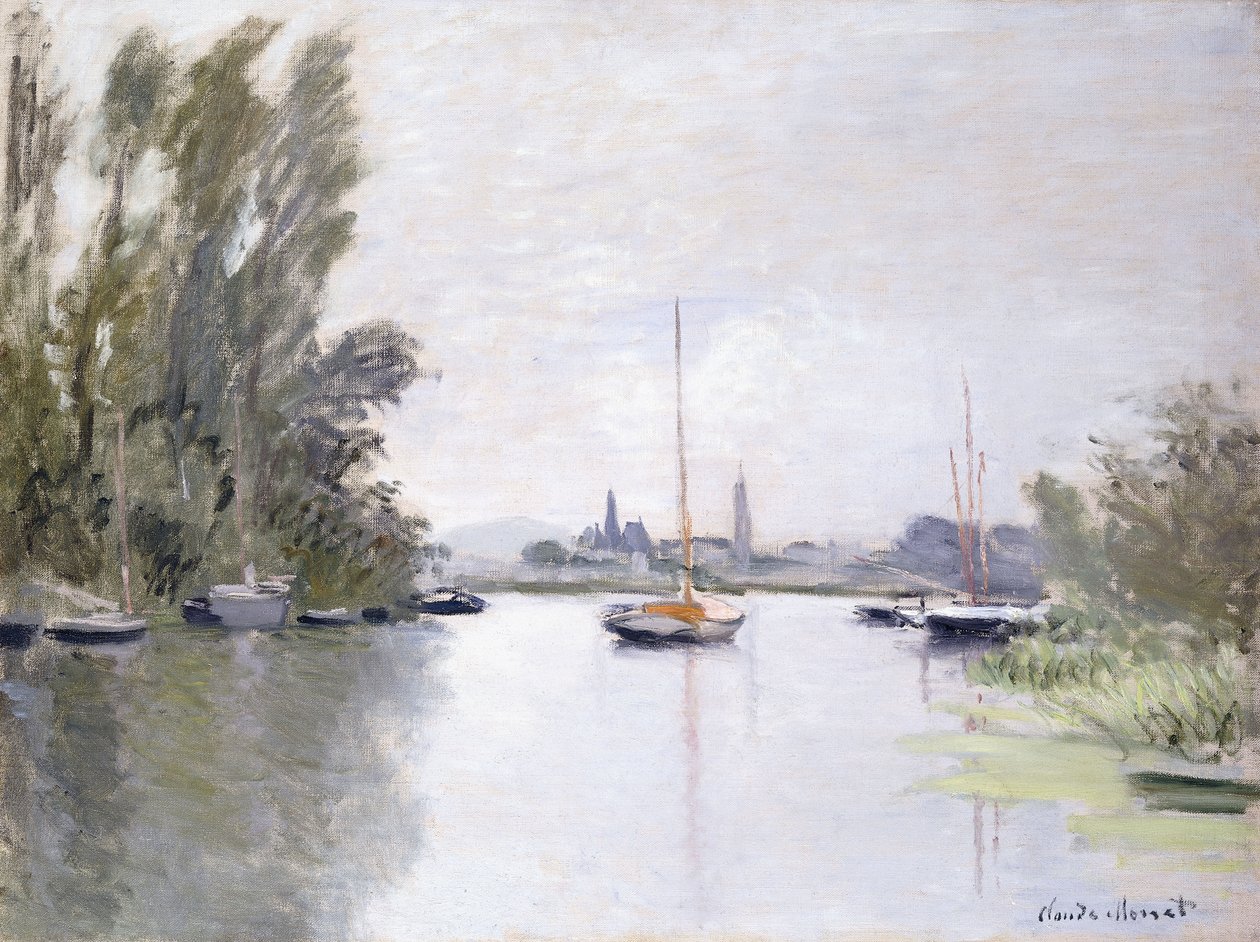 Argenteuil, näkymä Seinen käsivarresta, 1872 tekijältä Claude Monet