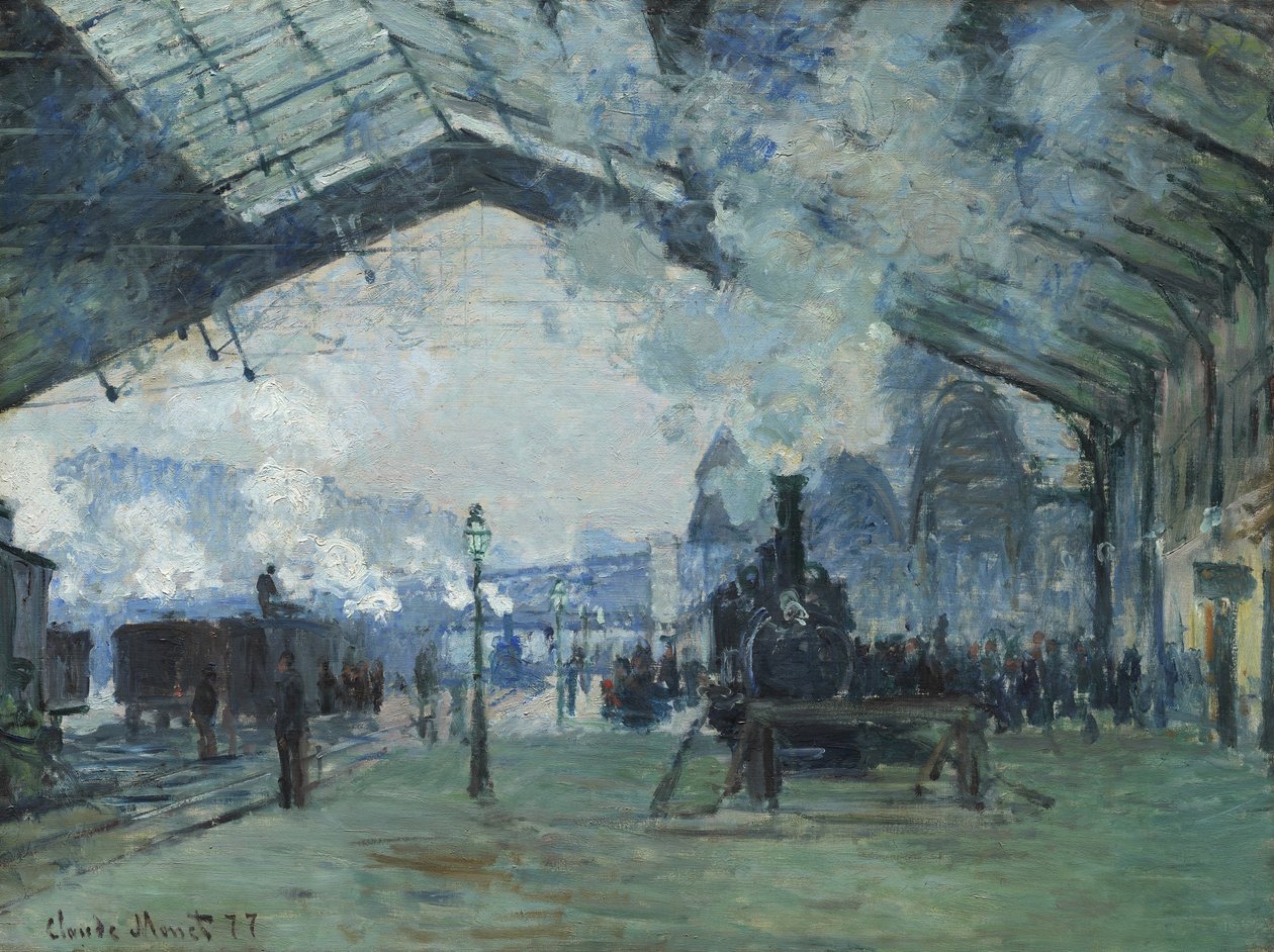 Normandian junan saapuminen, Gare Saint-Lazare tekijältä Claude Monet