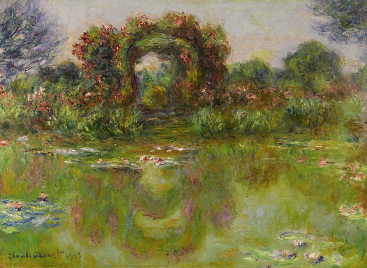 Water Lilies Pond, Rosiers, 1913 tekijältä Claude Monet