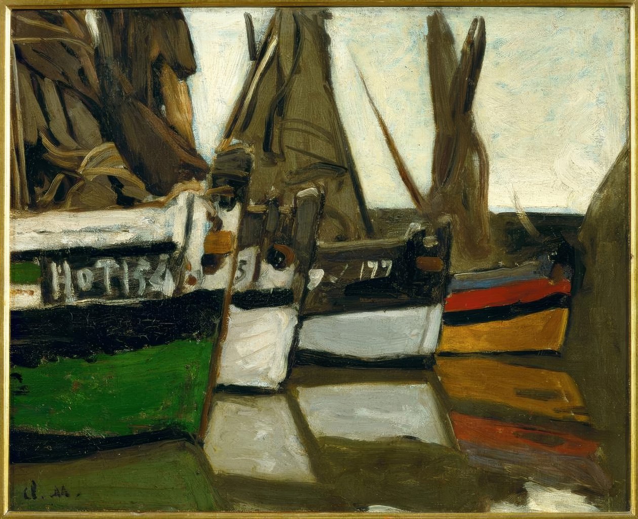 Bateaux de pêche, Honfleur tekijältä Claude Monet