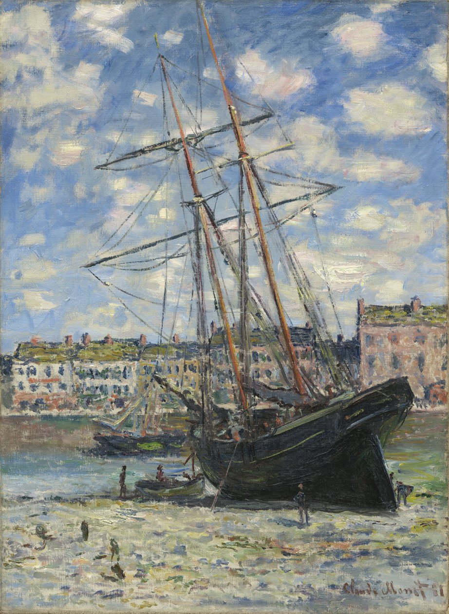 Vene matalassa vedessä tekijältä Claude Monet