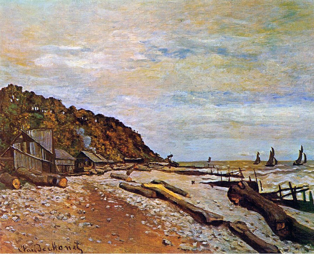 Telakka lähellä Honfleuria, 1864 tekijältä Claude Monet