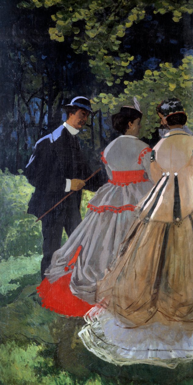 Aamiainen nurmikolla Fragmentti. Vasen osa. Claude Monet