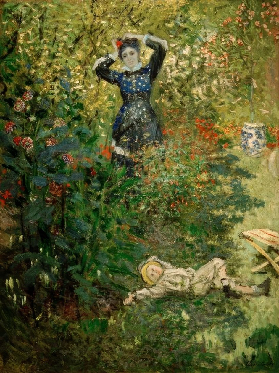 Camille und Jean im Garten von Argenteuil tekijältä Claude Monet