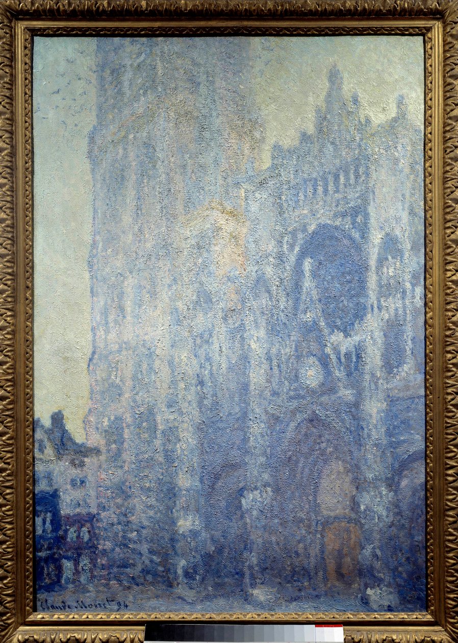 Cathedrale Notre-Dame de Rouen, portaali ja torni Saint Romain, Effect du matin, harmony blanche Claude Monet