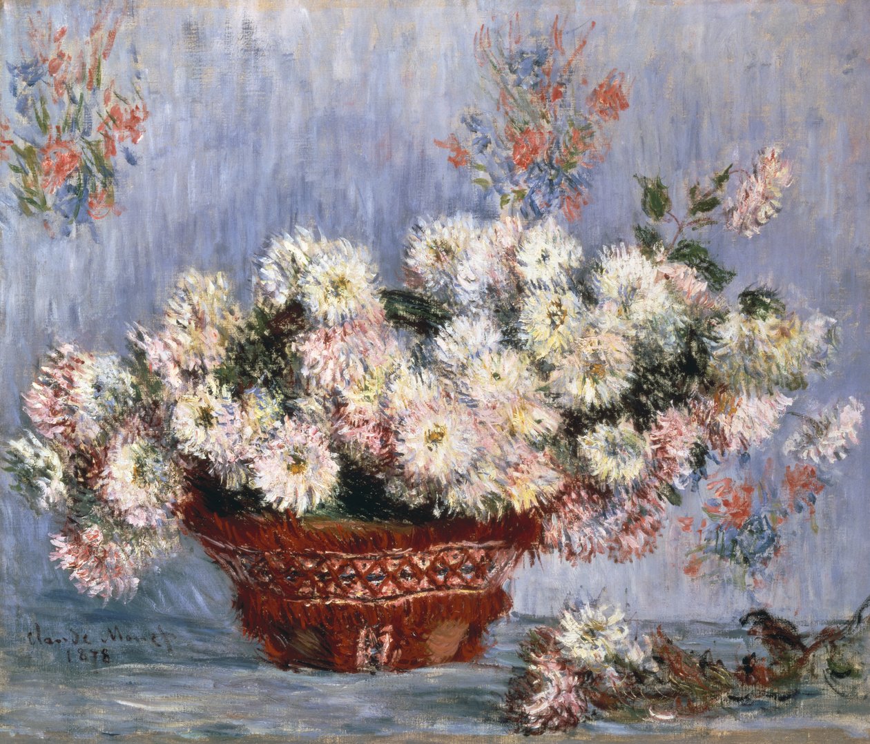 Krysanteemit, 1878 tekijältä Claude Monet