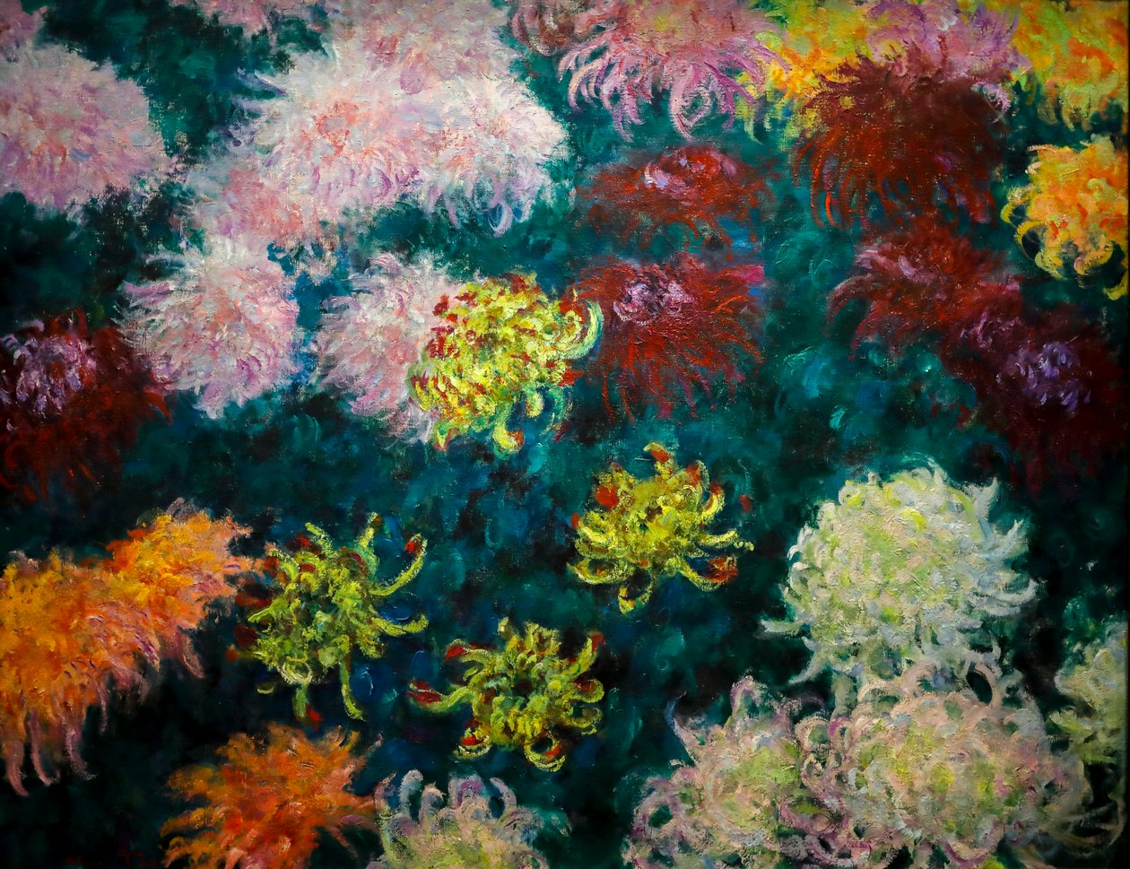Krysanteemit sänky tekijältä Claude Monet