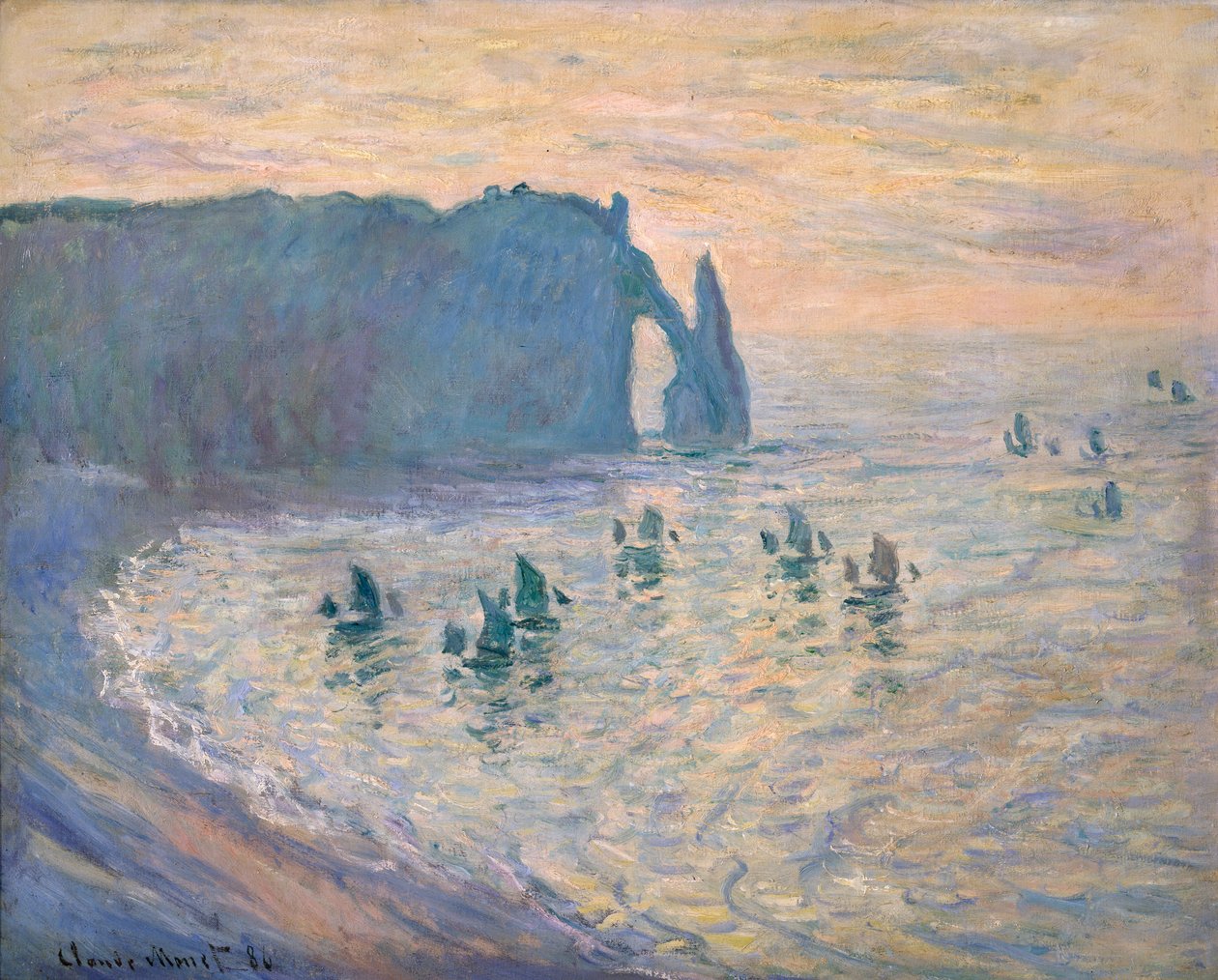 Kalliot Ètretatissa, 1885-1886. tekijältä Claude Monet
