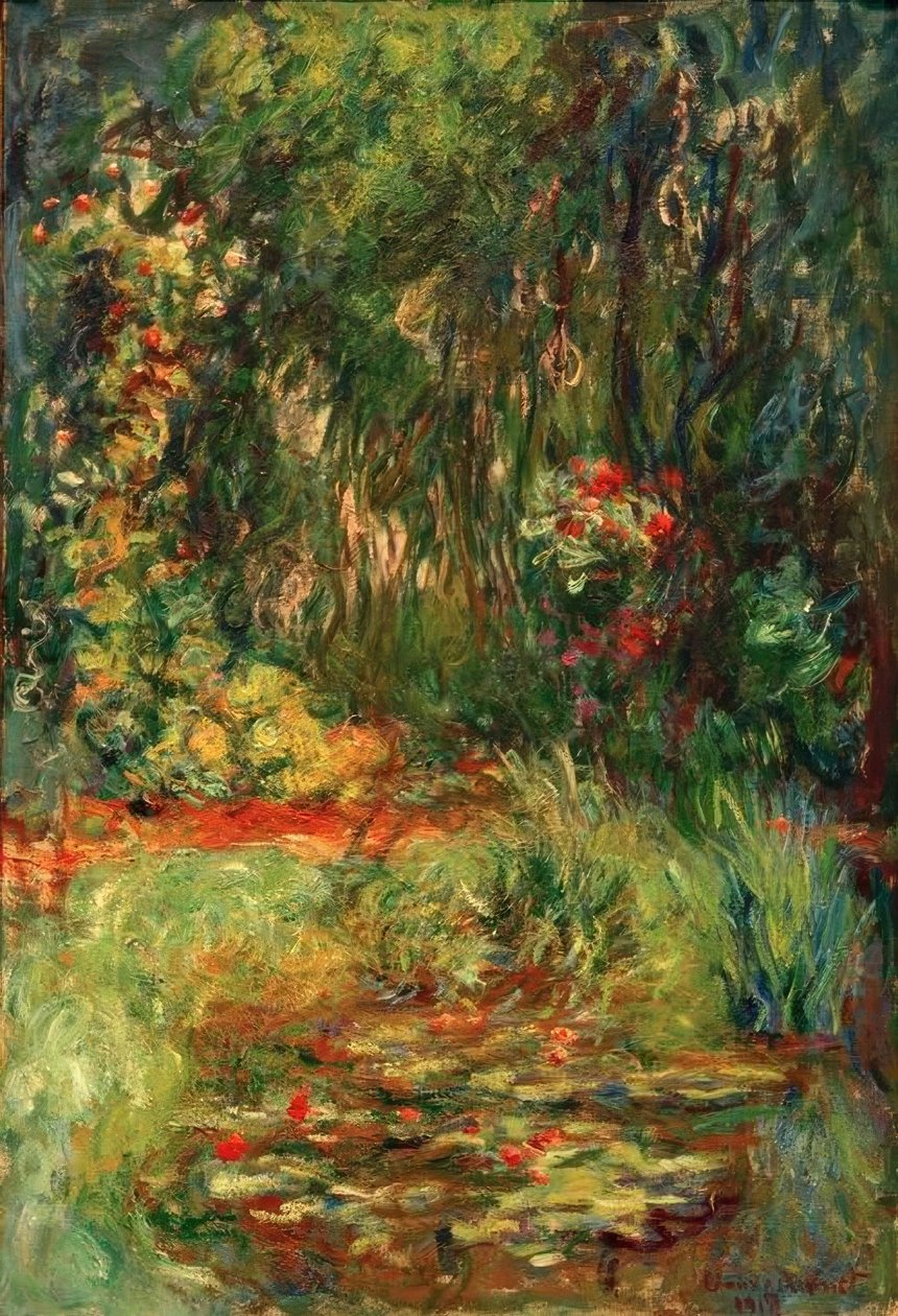 Vesiruusulammen kulma tekijältä Claude Monet