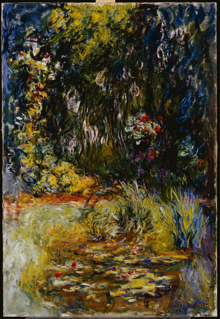 Lammen kulma lumpeilla, 1918 tekijältä Claude Monet