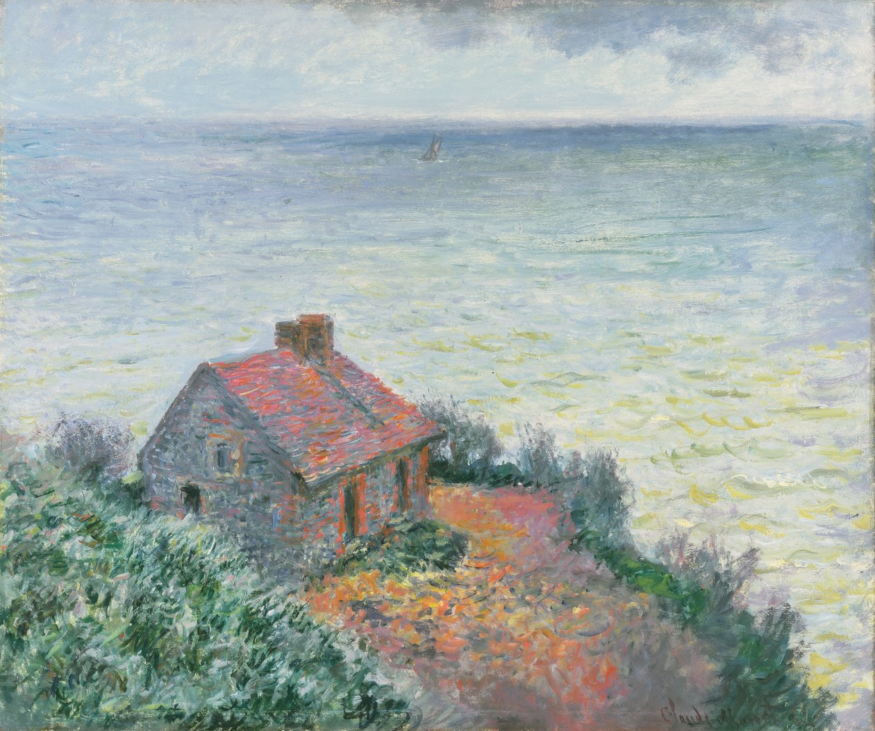 Dieppen tulliposti, 1882 tekijältä Claude Monet