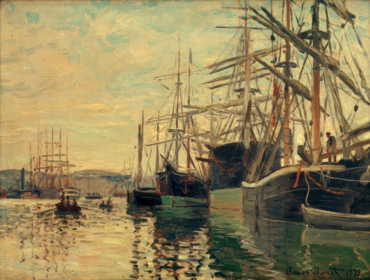 Rouenin satama tekijältä Claude Monet