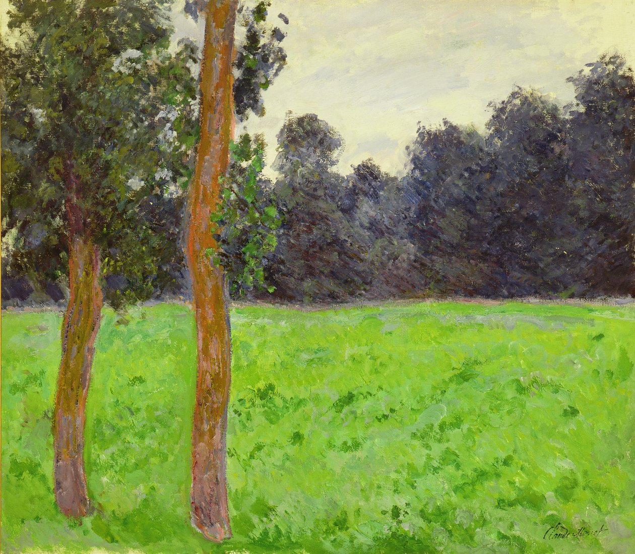 Kaksi puuta preerialla, 1886 tekijältä Claude Monet