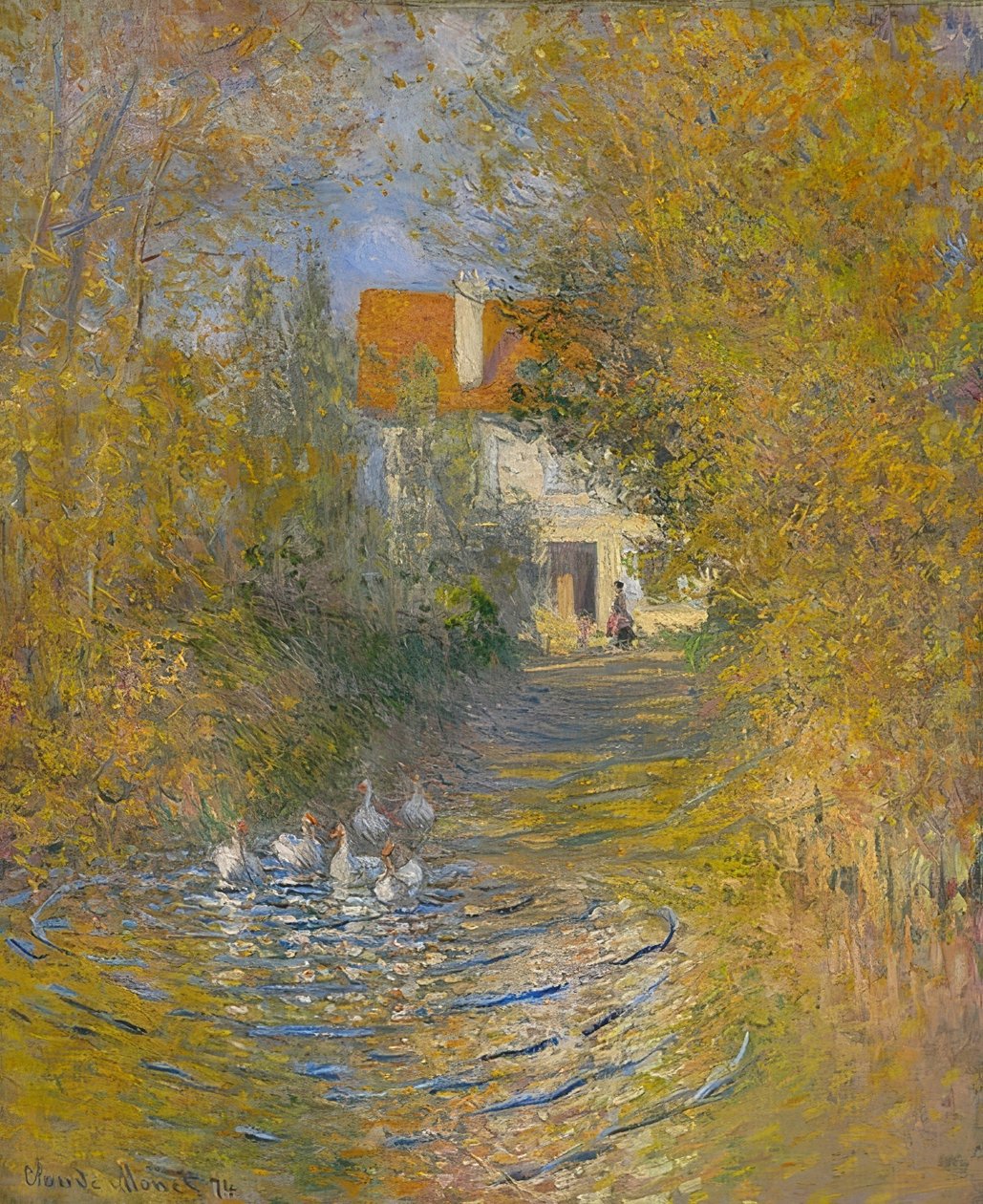 Hanhet. 1874 tekijältä Claude Monet