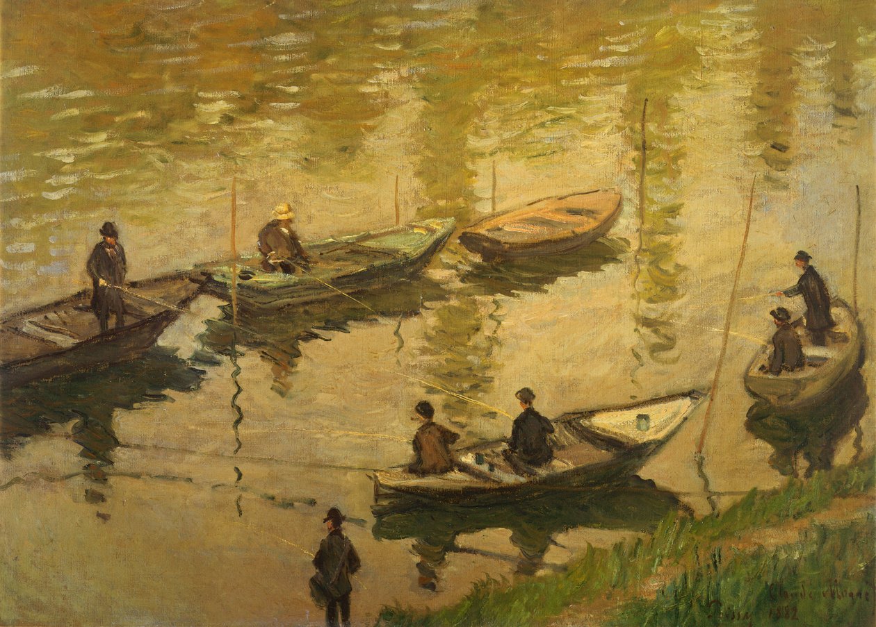 Kalastajat Seinen rannalla tekijältä Claude Monet