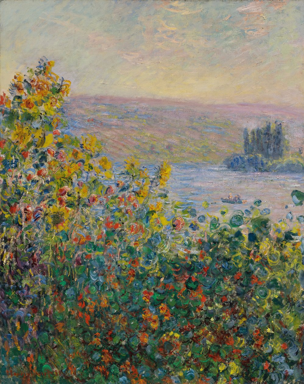 Kukkapenkit Vétheuilissa tekijältä Claude Monet