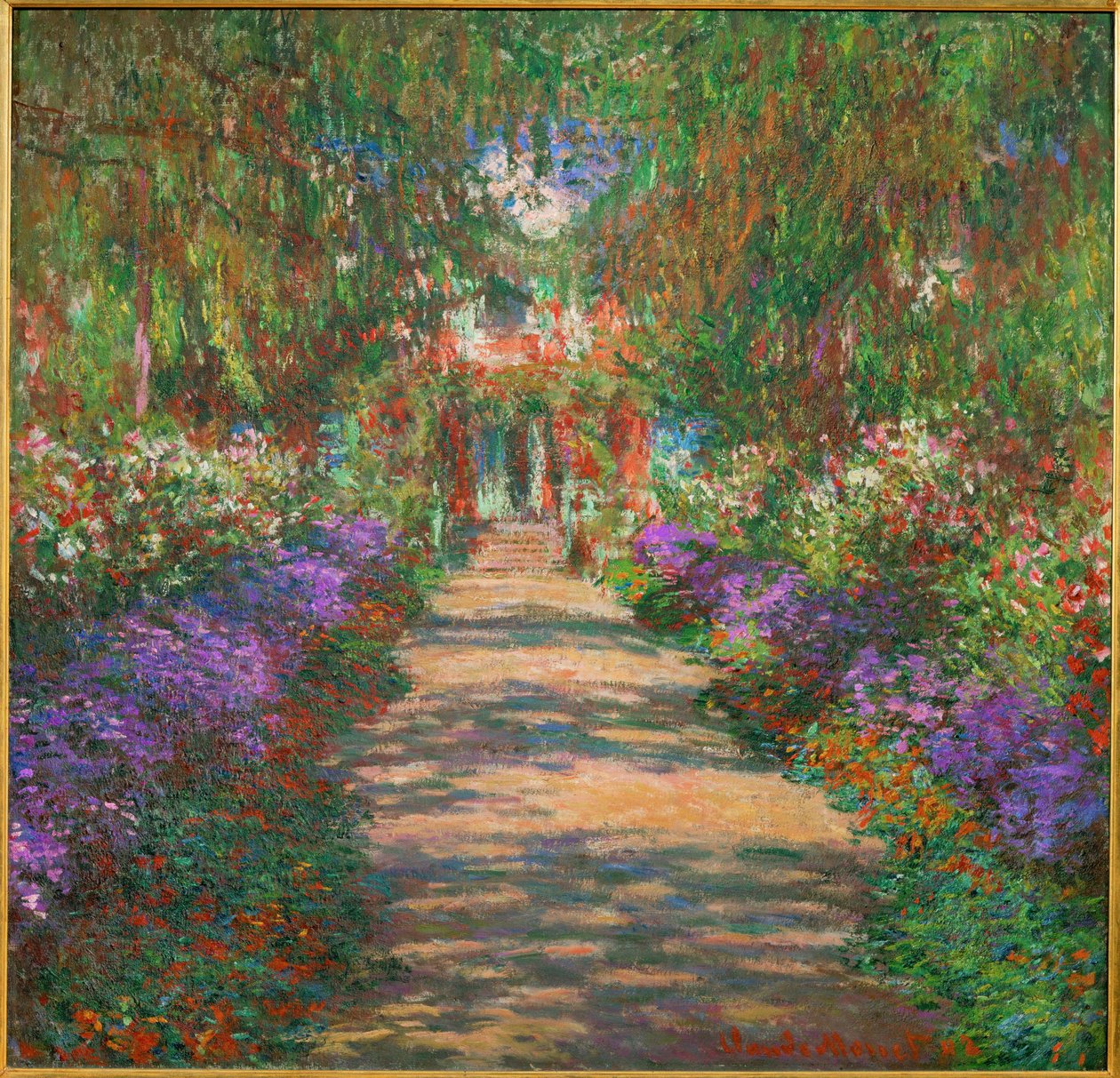 Givernyn puutarha (maalaus kankaalle) tekijältä Claude Monet