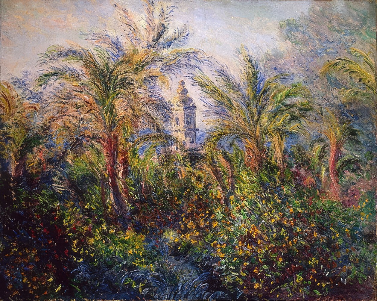 Puutarha Bordigherassa, vaikutelma aamulla. 1884 tekijältä Claude Monet
