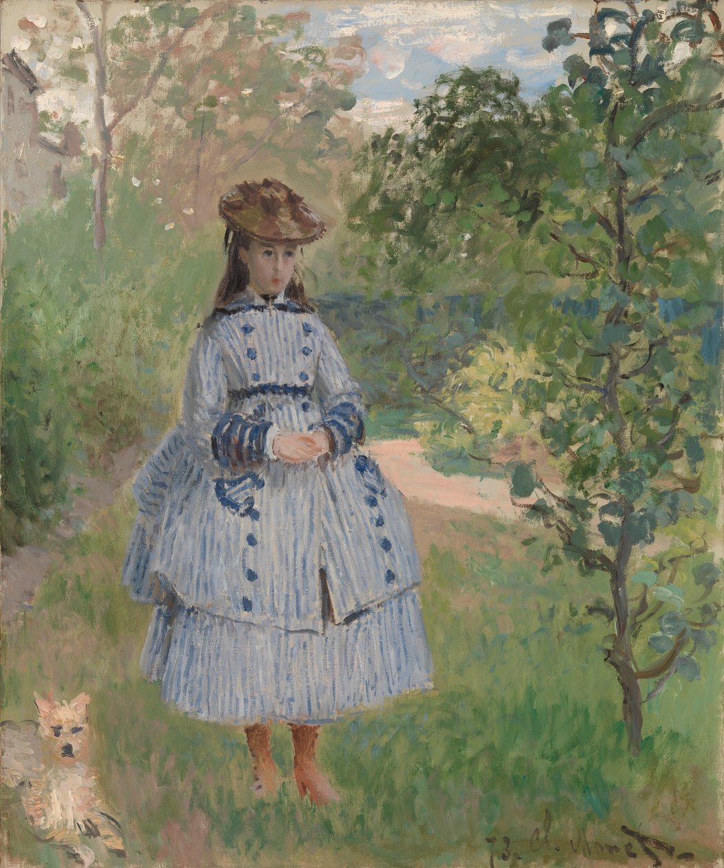 Tyttö koiran kanssa tekijältä Claude Monet