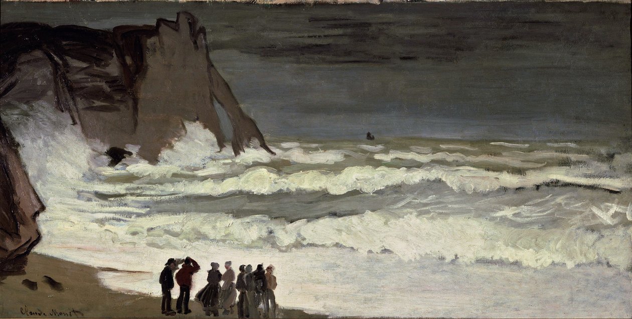 Raskas meri Etretatissa tekijältä Claude Monet