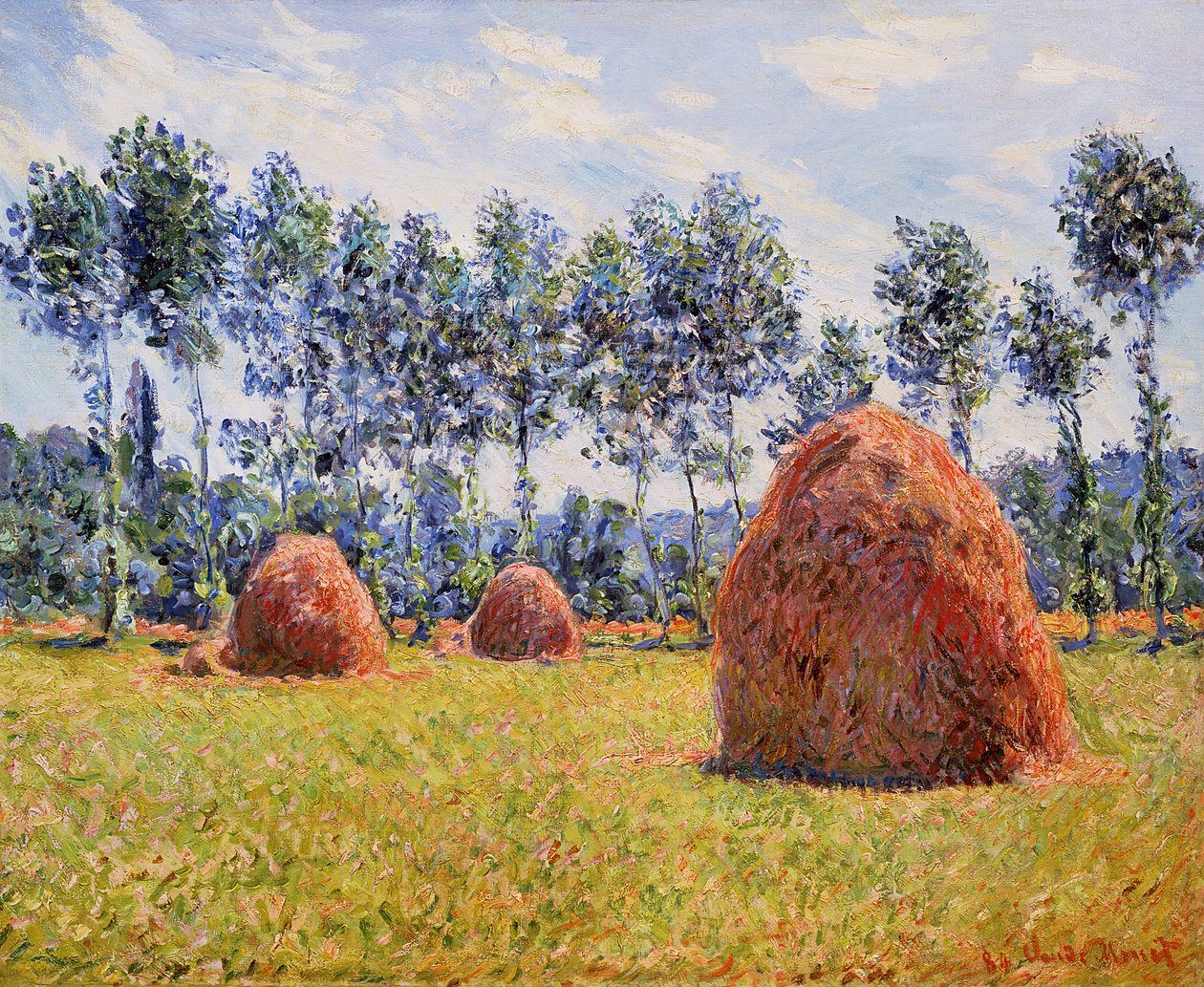 Heinäsuovat Givernyssä, 1884 tekijältä Claude Monet