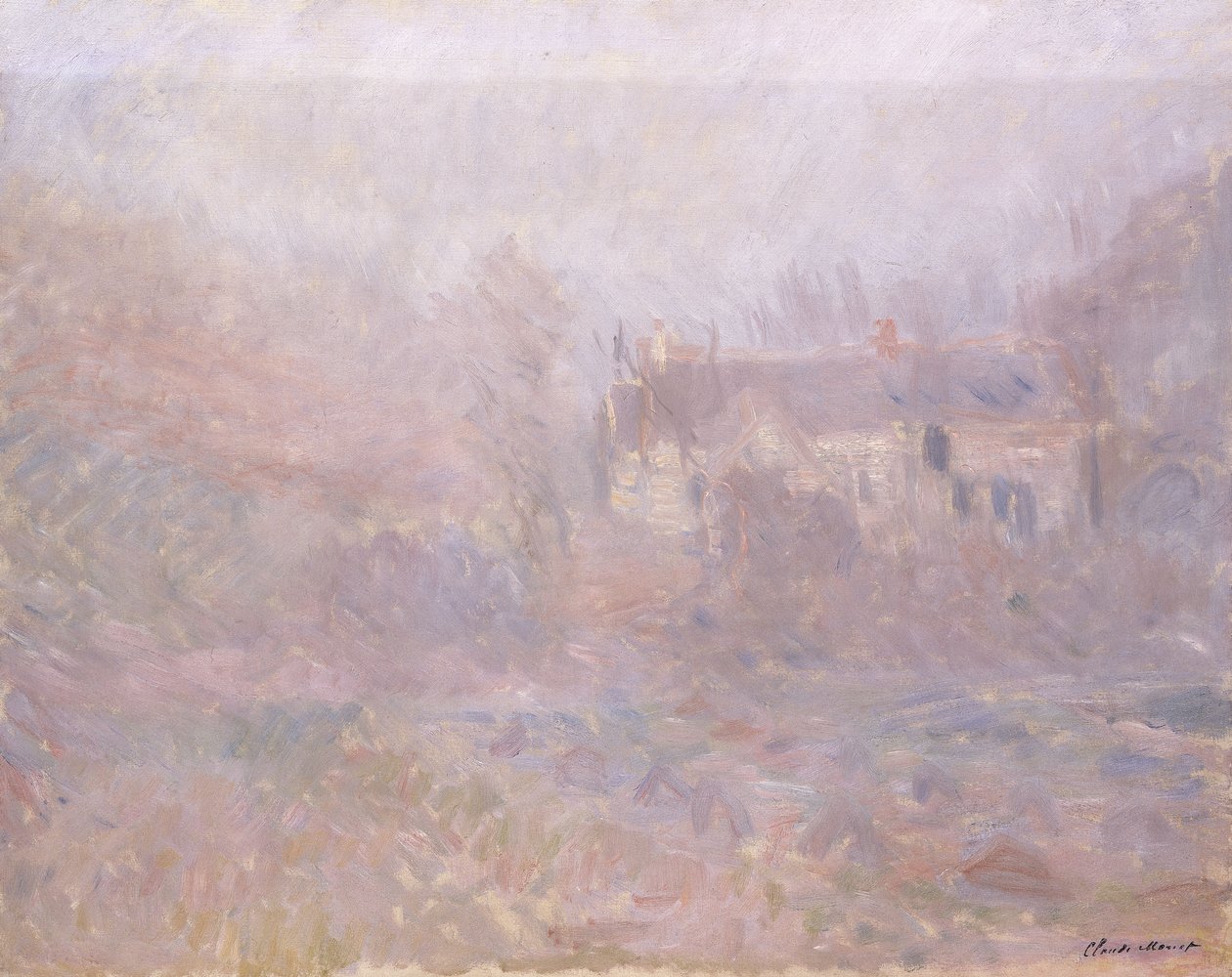 Talot Falaisessa sumussa, 1885 tekijältä Claude Monet