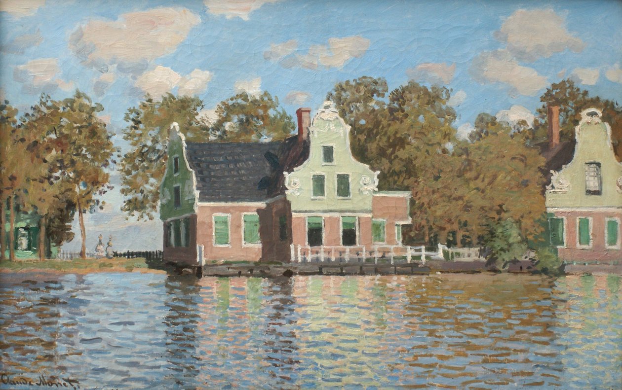 Taloja Zaan-joen rannalla, 1871-1872 tekijältä Claude Monet
