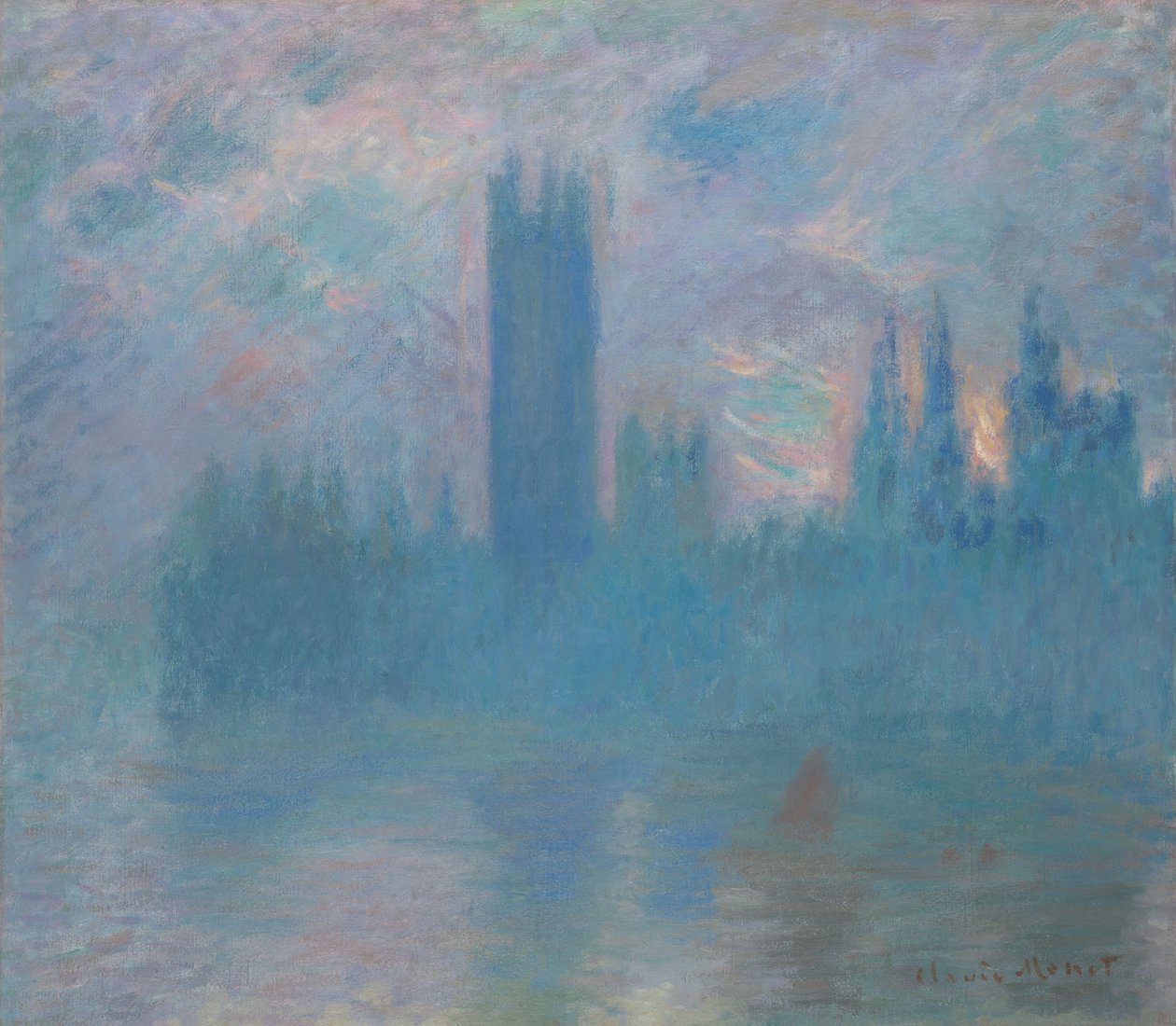 Parlamenttitalo, Lontoo tekijältä Claude Monet