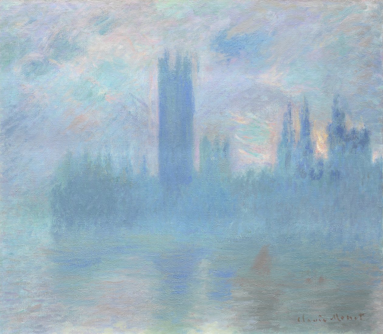 Parlamenttitalo, Lontoo, 1900-01 tekijältä Claude Monet