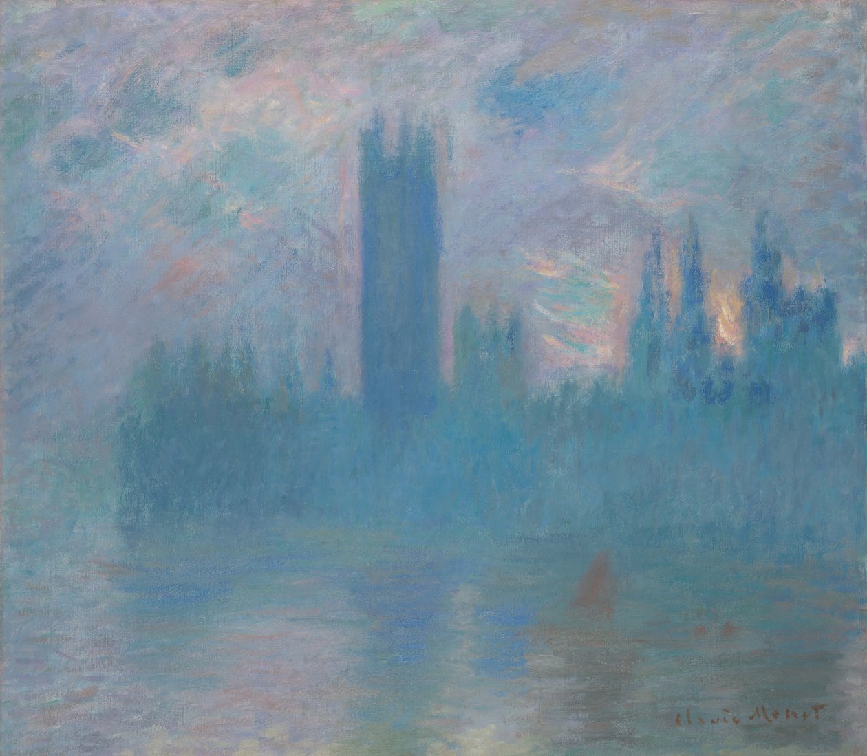 Houses of Parliament, Lontoo, 190001. tekijältä Claude Monet