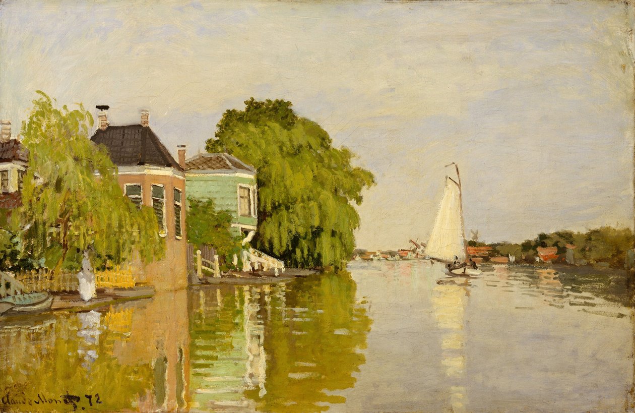 Talot Achterzaanilla, 1871 tekijältä Claude Monet