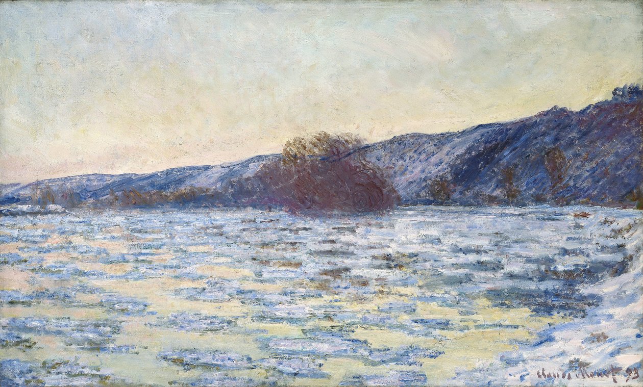 Jäätä kelluu hämärässä tekijältä Claude Monet