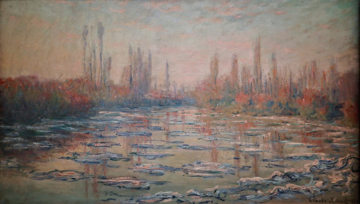 Jää, sanotaan myös nimellä Debacle on the Seine 1880 (Öljy kankaalle) tekijältä Claude Monet