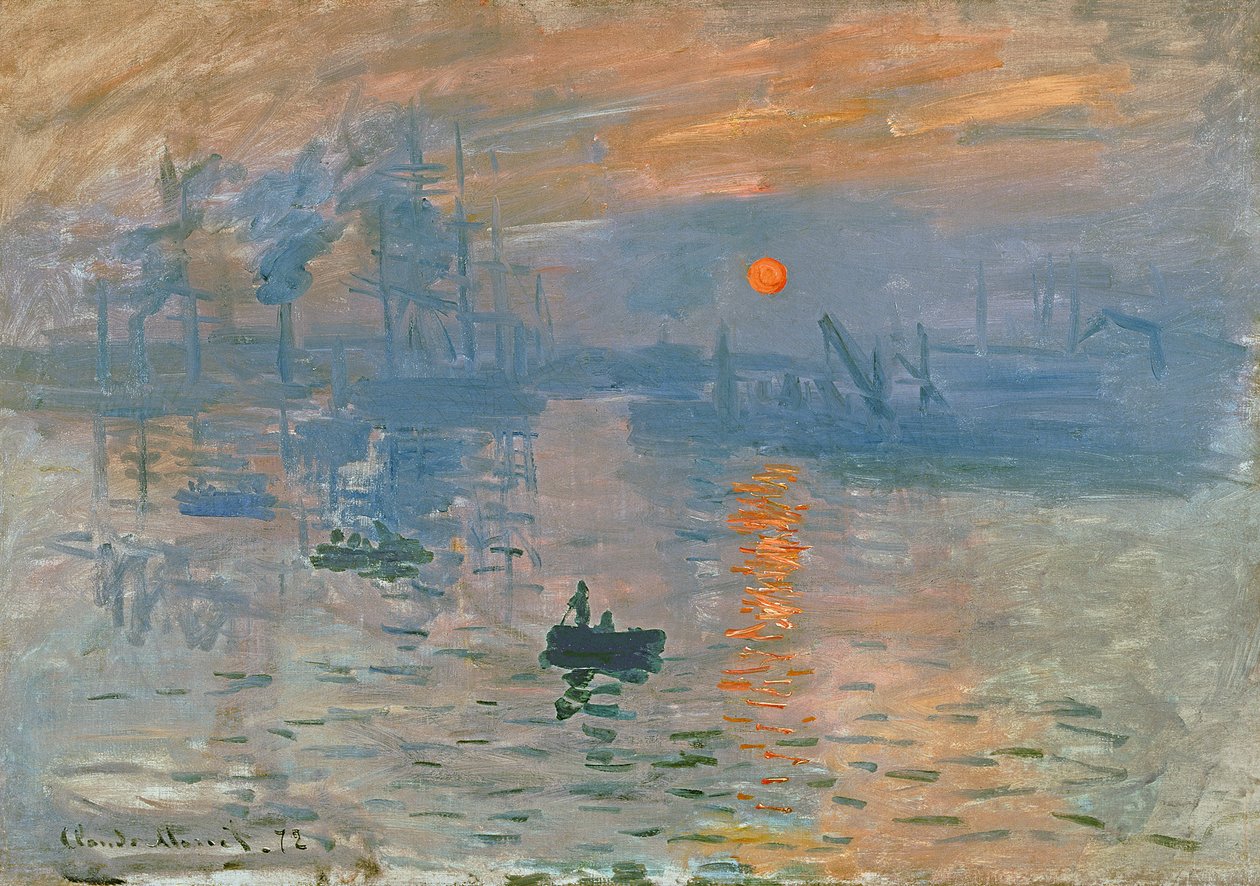 Impression, Sunrise Impression, soleil levant, 1872 tekijältä Claude Monet