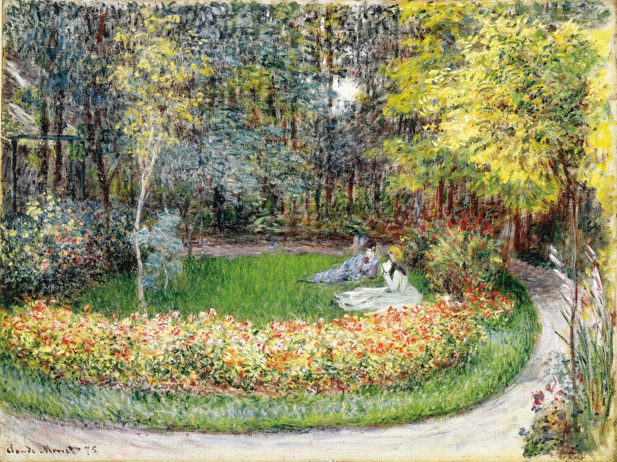 Puutarhassa, 1875 tekijältä Claude Monet