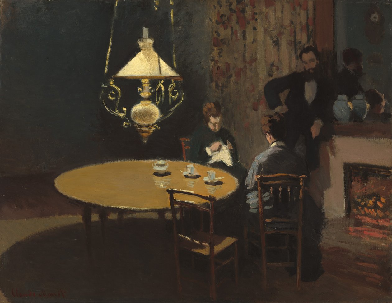 Sisätilat illallisen jälkeen tekijältä Claude Monet