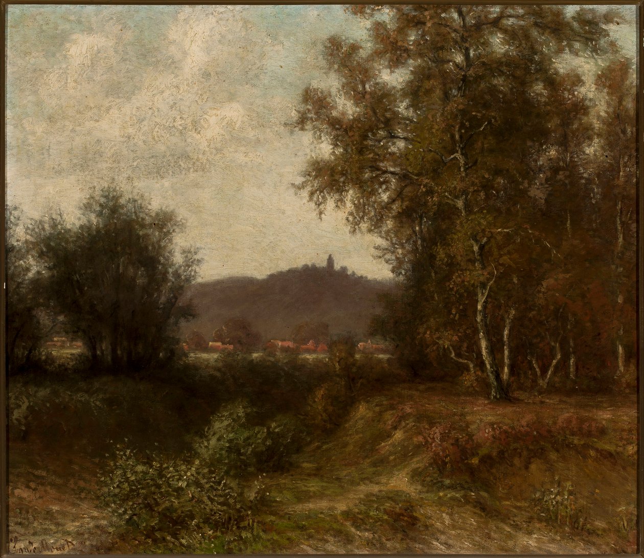 Maaseutumaisema, jossa on puita tekijältä Claude Monet