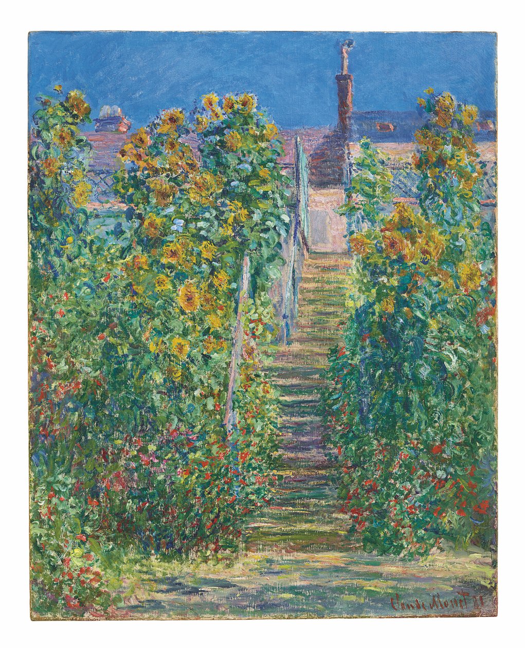 Portaikko Vétheuilissa tekijältä Claude Monet