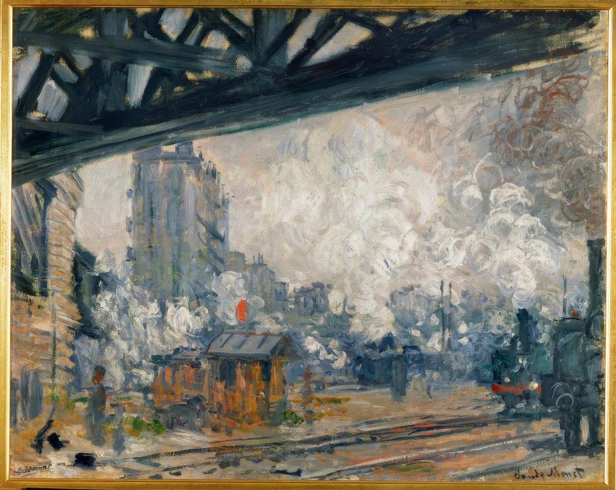 La Gare Saint-Lazare, vue extérieure tekijältä Claude Monet