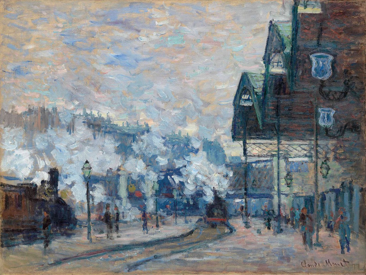 Gare Saint-Lazare, ulkokuva, 1877. tekijältä Claude Monet