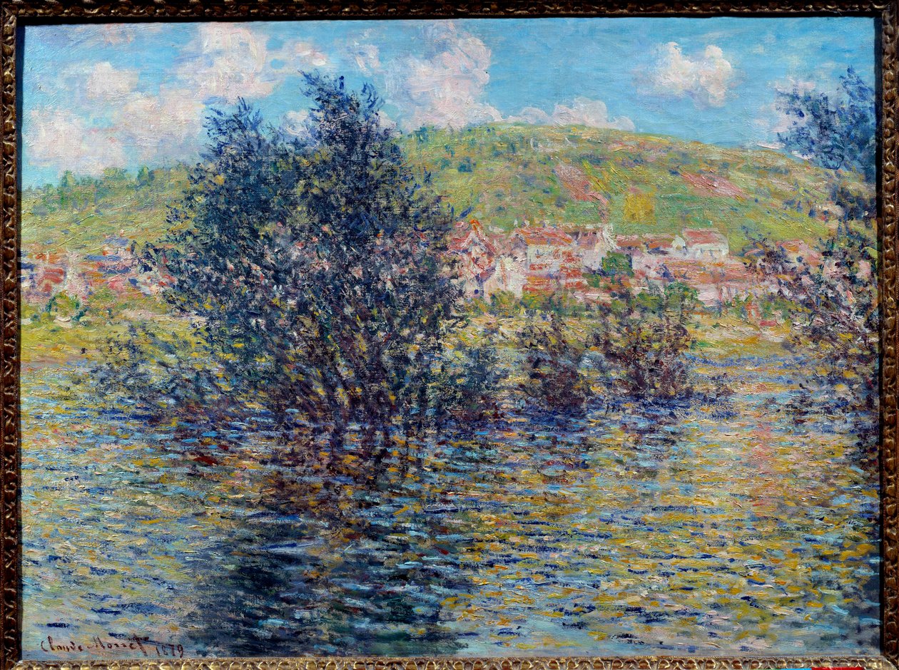 La Seine a Vetheuil, aurinkoefekti sateen jälkeen. Claude Monet