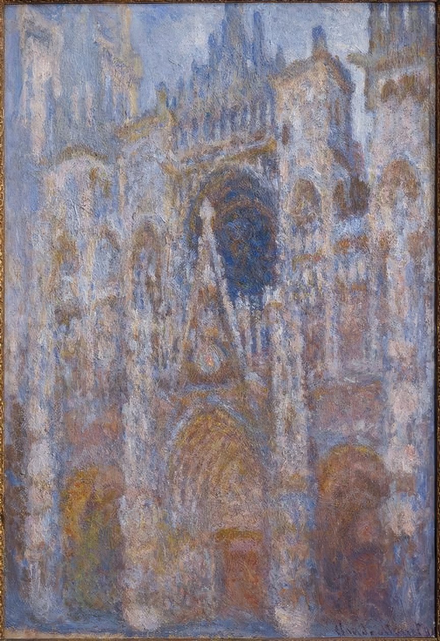 Rouenin katedraali. Portaali, aamuaurinko. harmoni tekijältä Claude Monet