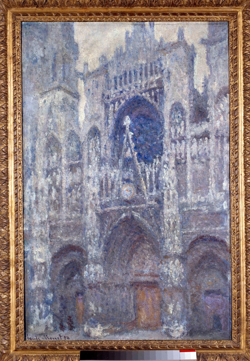 La Cathedrale Notre Dame de Rouen, portaali, temps gris, harmonia grise Claude Monet
