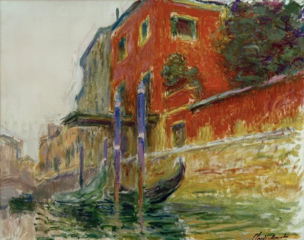 Punainen talo, luonnos tekijältä Claude Monet