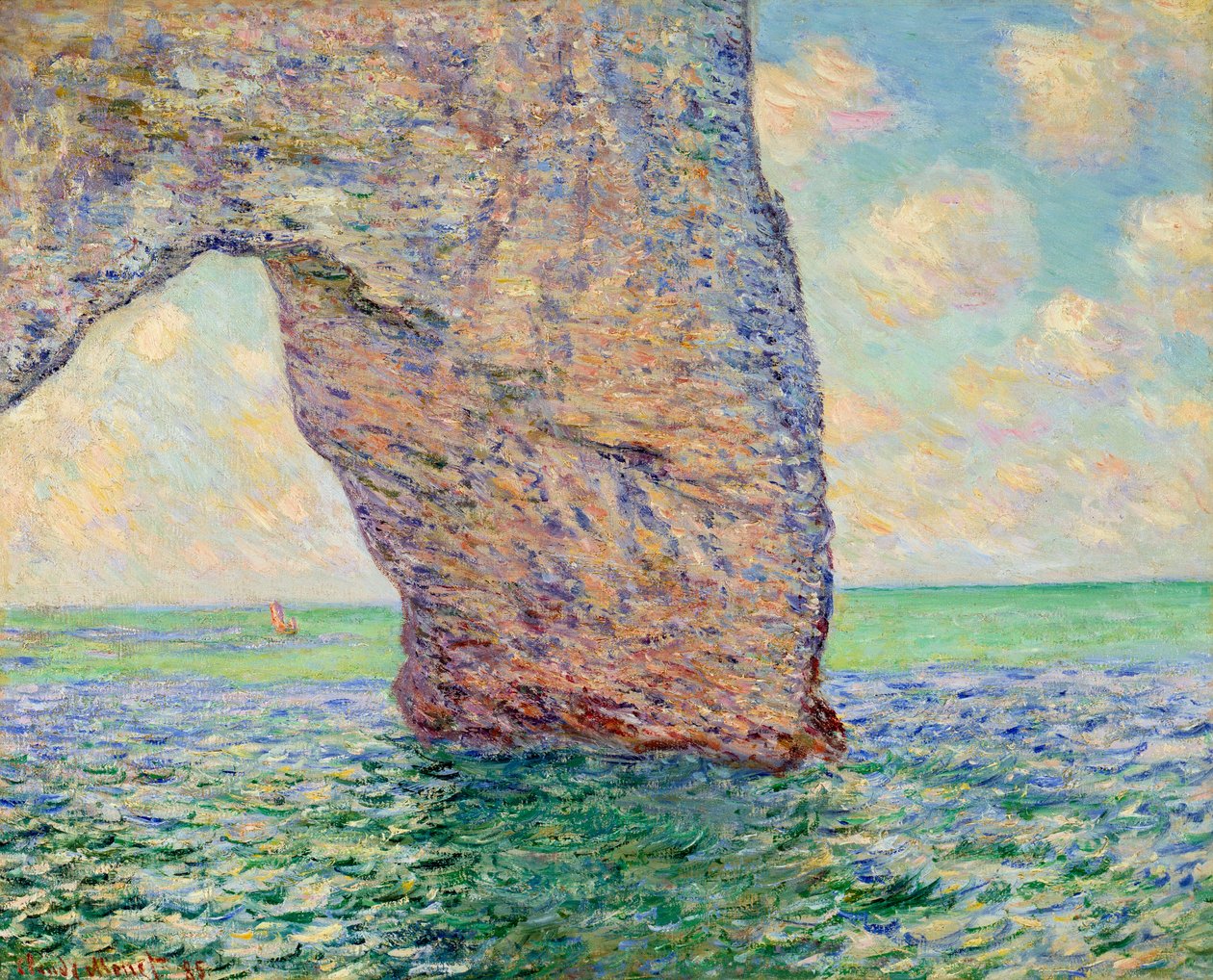 La manneporte à Etretat Painting Claude Monet (1840-1926) 1885 Dim. 0,65x0,81 m Yksityinen kokoelma - Etretatin kallio (La Manneporte) - Claude Monet