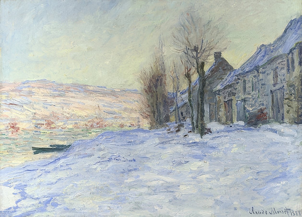 Lavacourt lumen alla. Noin 1878-81 tekijältä Claude Monet