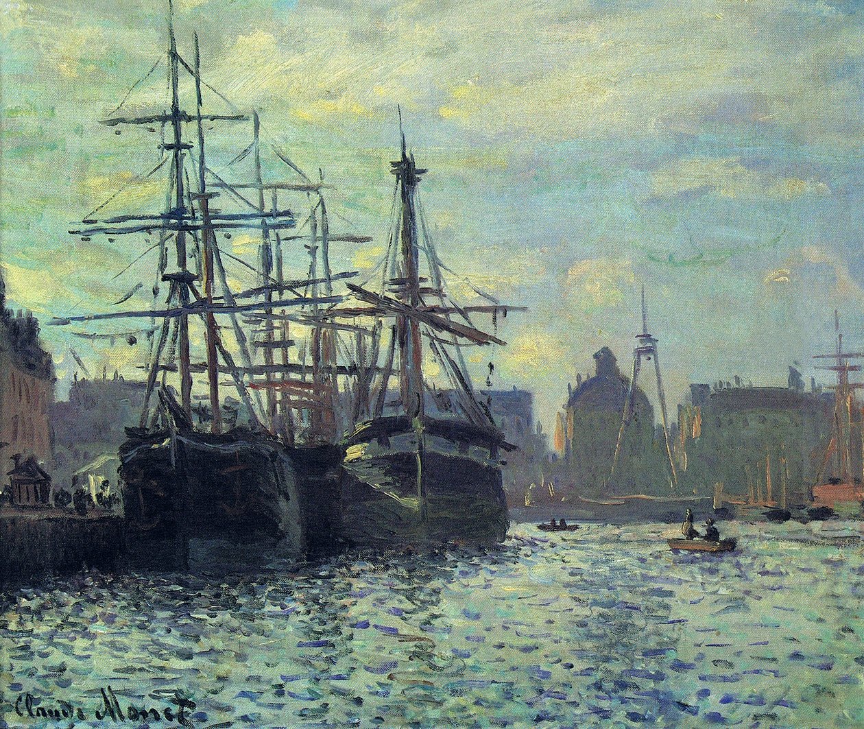 Le Bassin du Commerce, Le Havre tekijältä Claude Monet