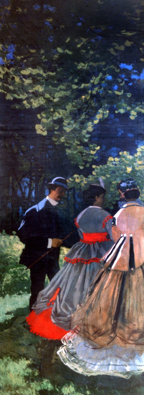 Lounas ruoholla, vasen paneeli, 1865 tekijältä Claude Monet
